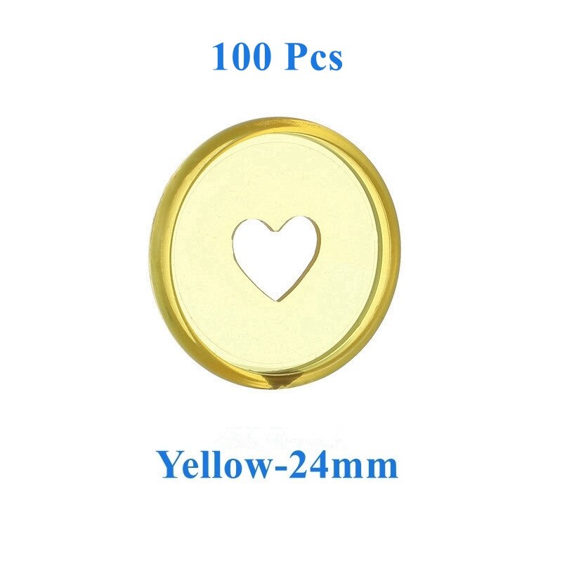 30/50/100 stk happy planner disc til notesbøger/planlæggere 24mm geléfarvede løsblade svampebindsbind scrapbogsbinderinge: 100 stk. gul