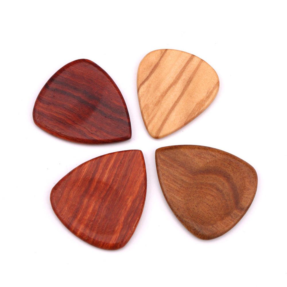 Guitar picks 1 æske træ plektre picks med opbevaringskasse guitar bas banjo plekter mediator tilbehør til musikinstrumenter: Default Title