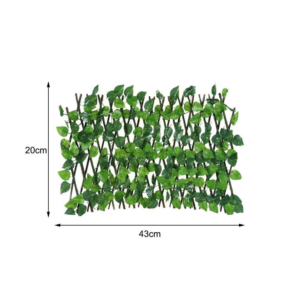 Retractable Artificial Garden Plant Fence Home Garden Wooden Fence Frame Decoration Courtyard Telescopic Plant Climbing C7T0