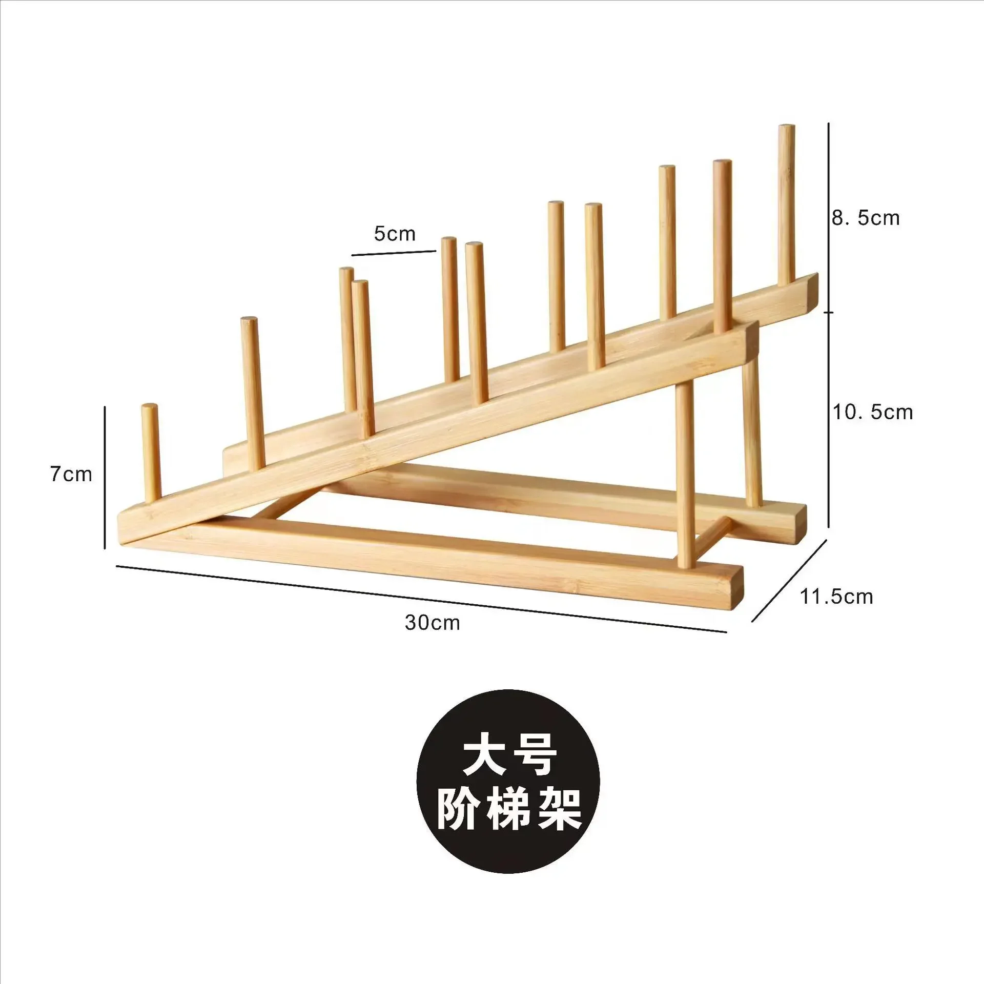 Armadietto fai-da-te Scolapiatti in bambù Portapiatti in legno Portapiatti Organizzatore da cucina Espositore in legno Porta scolapiatti per piatti/tazze: Colore rosa