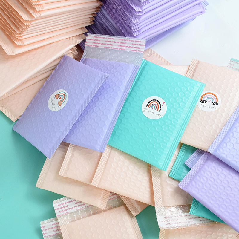 50pcs Bubble Mailers Padded Envelopes Bags Blue Purple Self-Seal Packaging Business Supplies Bubble Padding Bags