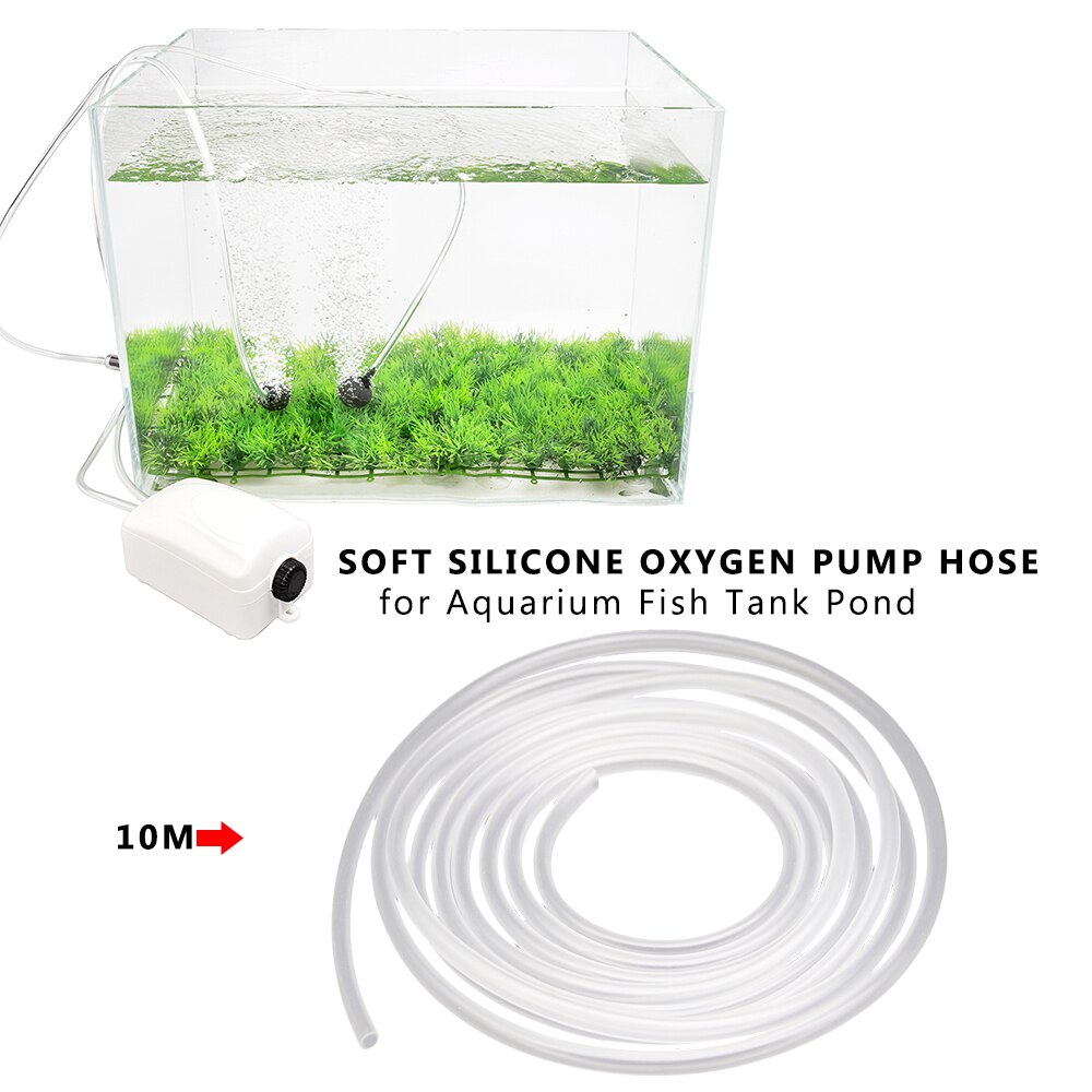 Soft Aquarium Pump Tube for Air Bubble Stone Soft Silicone Oxygen Pump Hose Aquarium Fish Tank Pond Household Tool