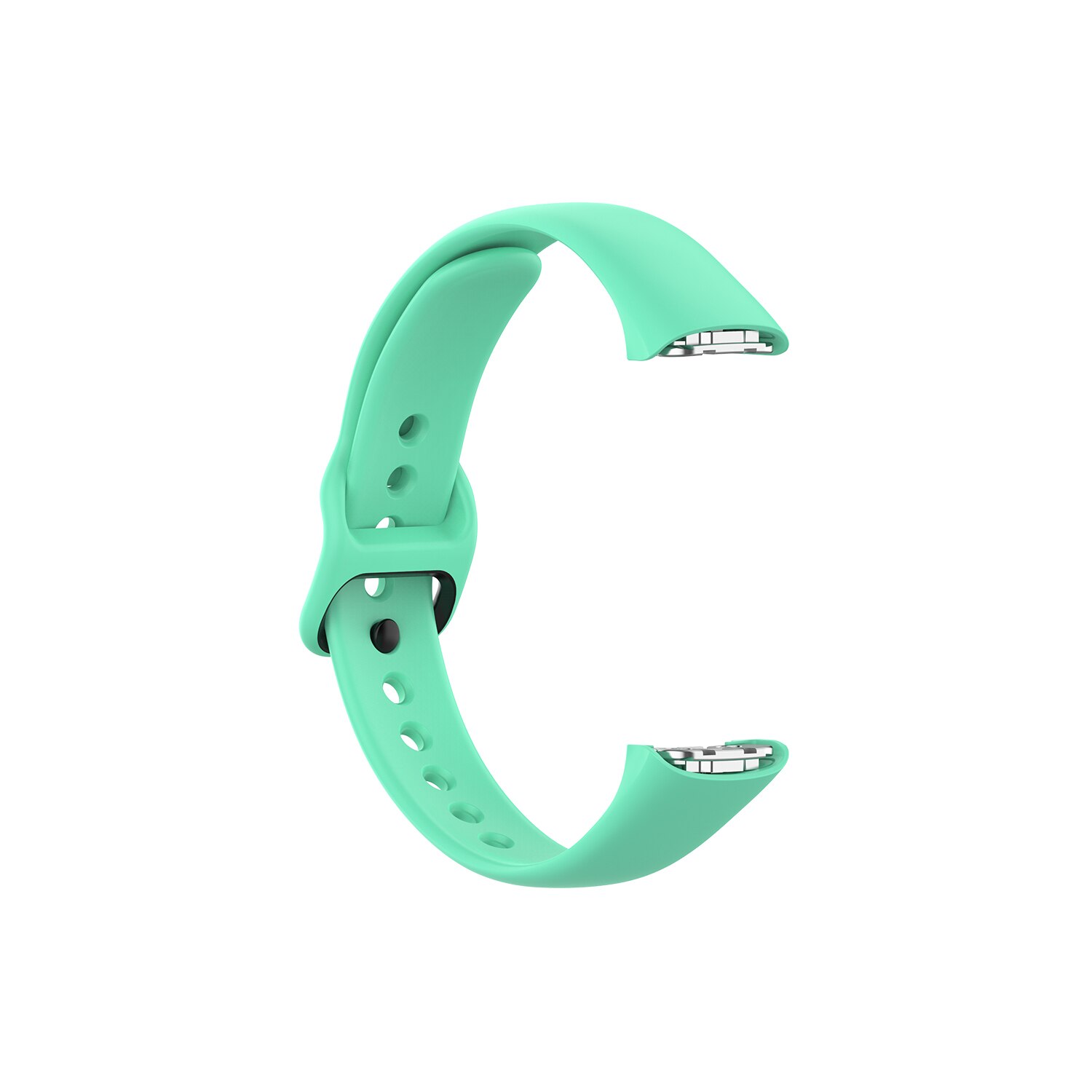 Strap Voor Samsung Galaxy Fit SM-R370 Siliconen Zwarte Gesp Horlogeband Staal Granaatscherf Voor Samsung Vervanging Pols Bandjes: Green
