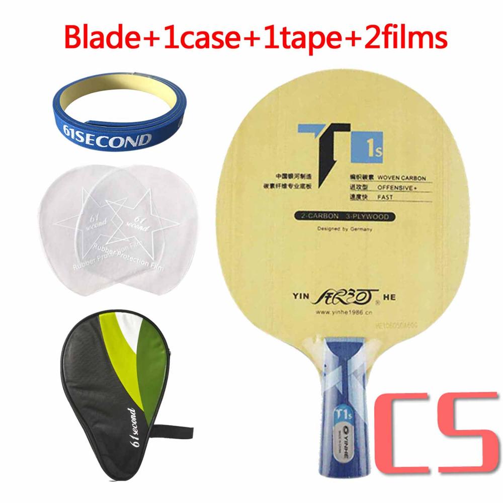 YINHE T-1S T1S Table Tennis Blade T-1 T1 Racket Ping Pong Bat Paddle Paddle: CS with H 1case