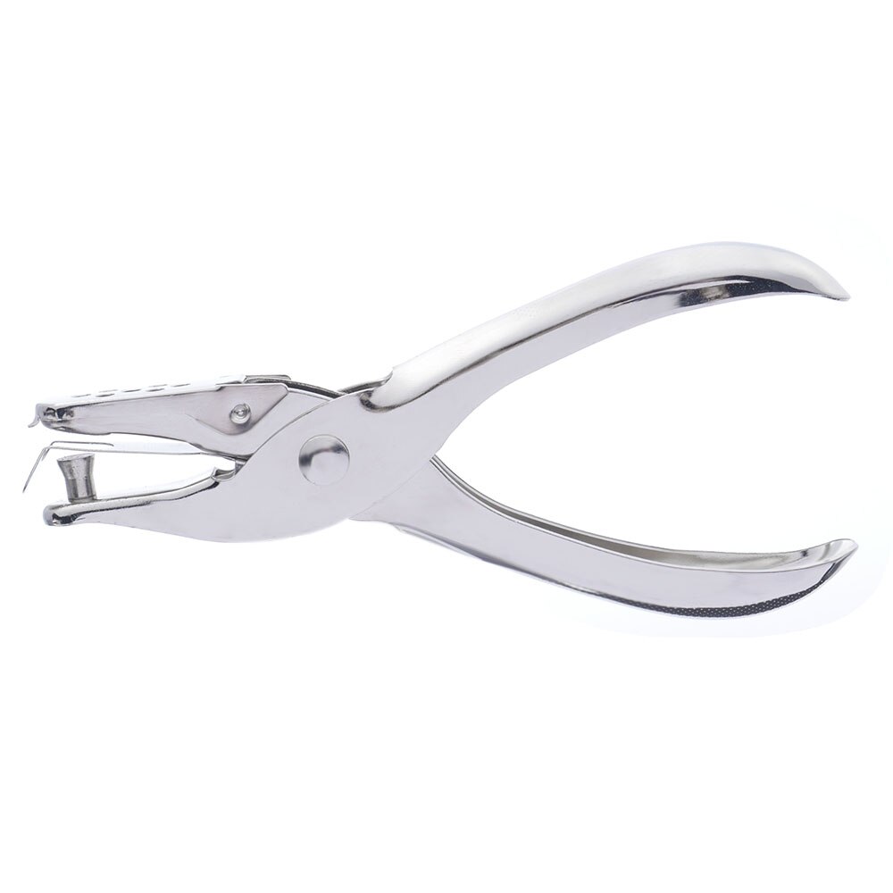 1 stk metal 6mm -pore diameter hultang enkelt huls hulmaskine hånd papir scrapbog stanser 1-8 sider papir hulmaskine