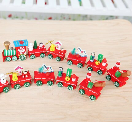 Nuovo Treno di Natale Blocchi Decorazione Di Natale con Babbo natale Di Natale per Bambini Giocattoli Regali Decorazioni Navida Regali di Nuovo Anno: 6 trains