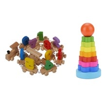 1 einstellen Anzahl Holz Zug Figuren Eisenbahn freundlicher Holz Mini Spielzeug lehrreich & 1Stck Baby Kind Bildung Holz Spielzeug stapeln Nest Lear: Ursprünglich Titel