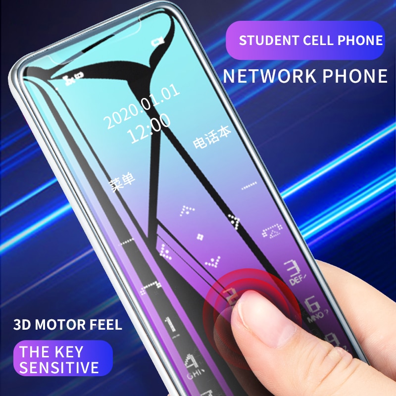 Mini téléphone portable ultra-fin  i8 g/m² , 2g réseaux, touches tactiles, carte d'étudiant, téléphone portable sans internet