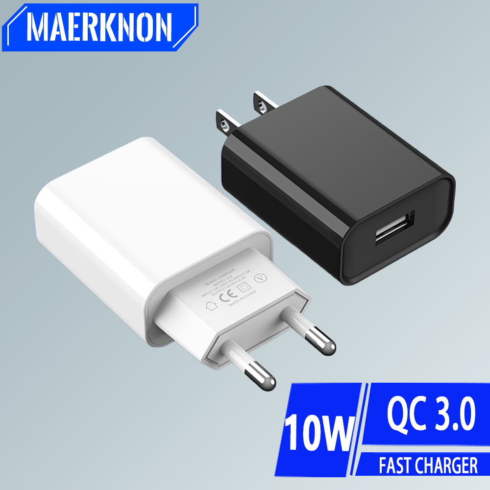 10W USB Charger 5V 2A Fast Charge Mobile Phone Charger Adapter For iPhone Samsung Xiaomi Huawei Portable EU/US Plug Wall Charger