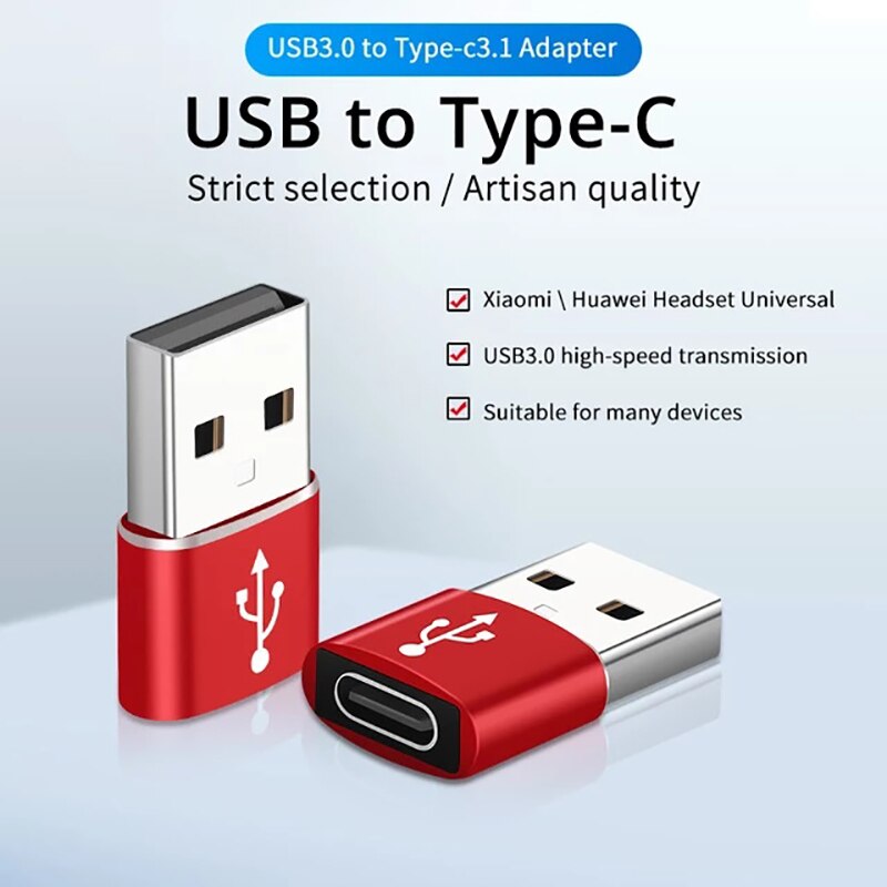 D'OTG USB Type C Adaptateur USB 3.0 À type-c 3.1 Convertisseur de données USB c OTG Adaptateurs De Données De Charge USB Transfert Rapide 2 en 1 USBC Cabo