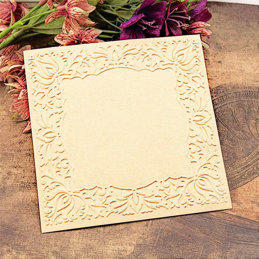 plastic Square craft card making paper card album wedding decoration clip Embossing folders