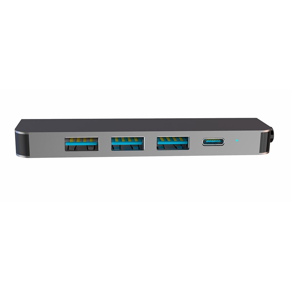 Kannettava 5 in 1 latausportin sovitin tyyppi c usb 3.0 hdmi ja pd usb 3.0 muunnin 4k hdmi keskitin