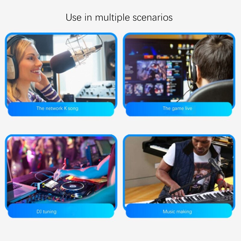 Mélangeur Audio Portable, 4 canaux, Bluetooth, pour Console Dj, pour spectacle à domicile, scène en plein air, église, école