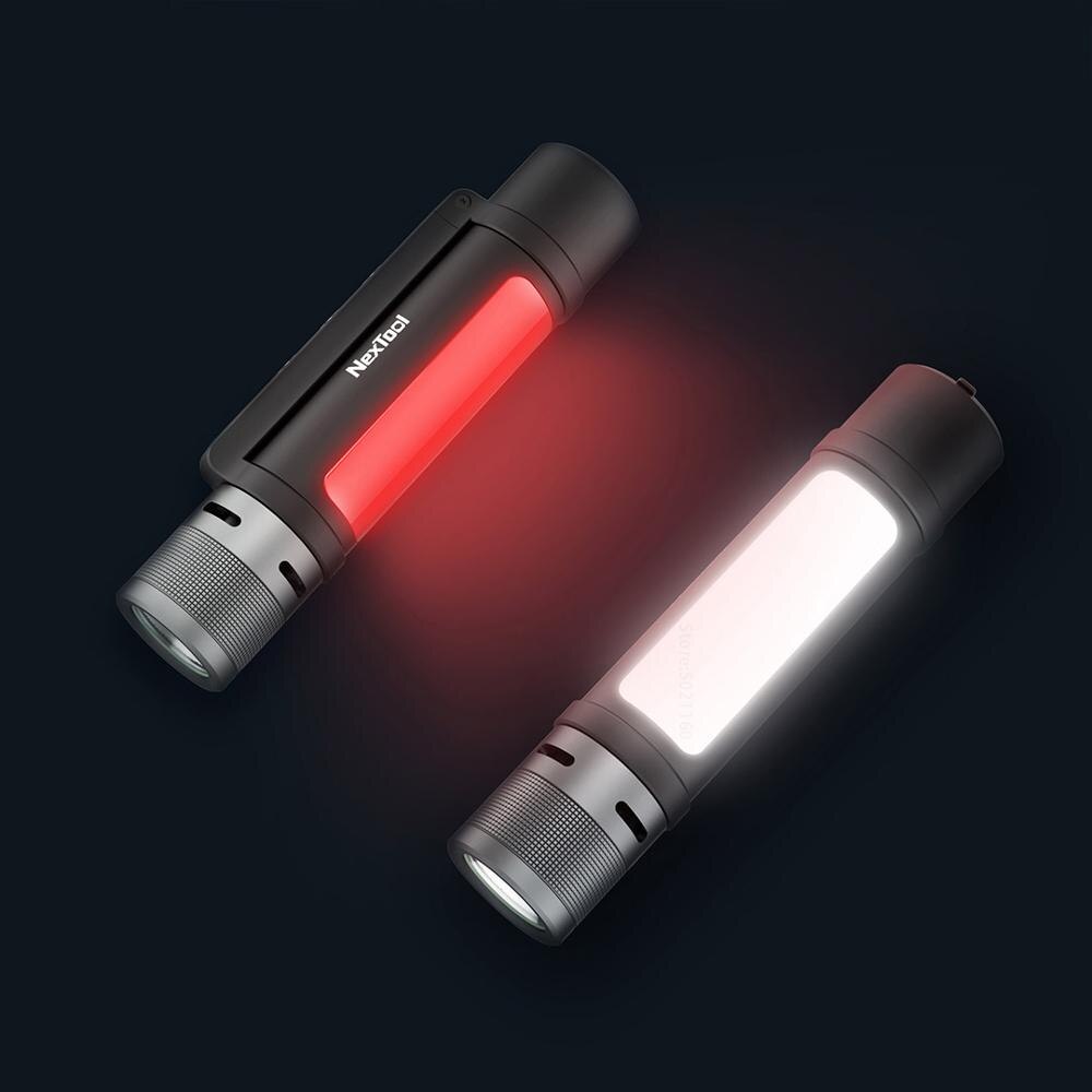 XIaomi-linterna portátil Nextool para exteriores, luz LED potente con Zoom, zumbador decibel de alto, SOS, Banco de energía