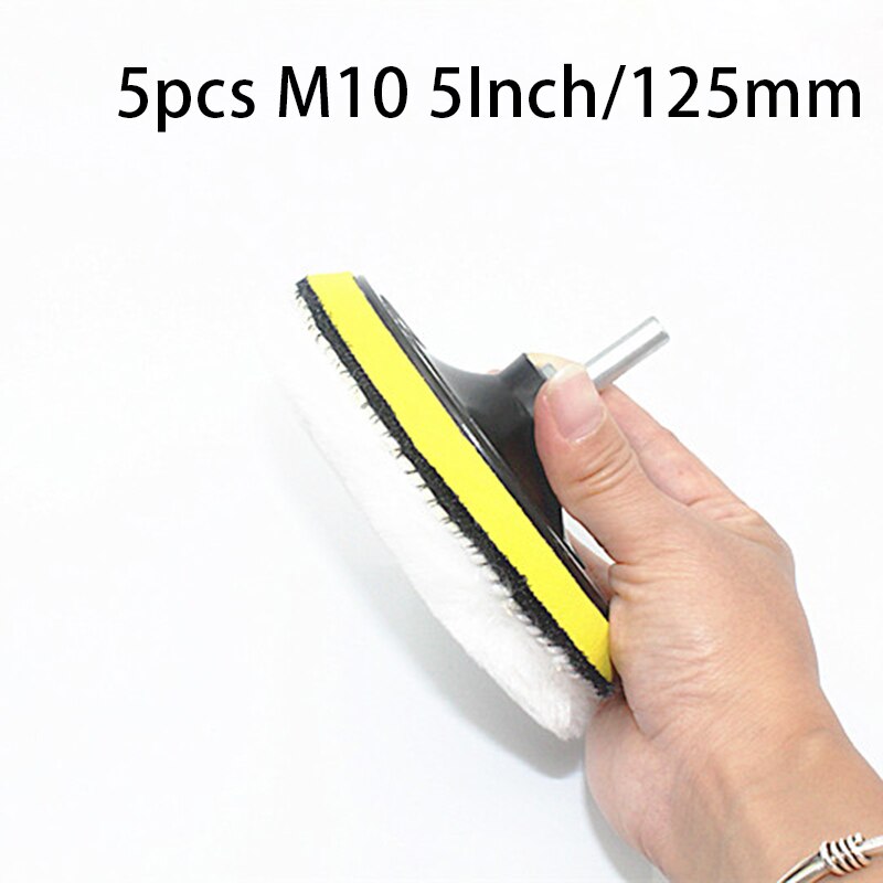 Työkalu  m10 sovitin kiillotus 5 tuuman 125mm auton puskuri kiillotuskone vahaus kiillotussienisarja kestävä käytännöllinen