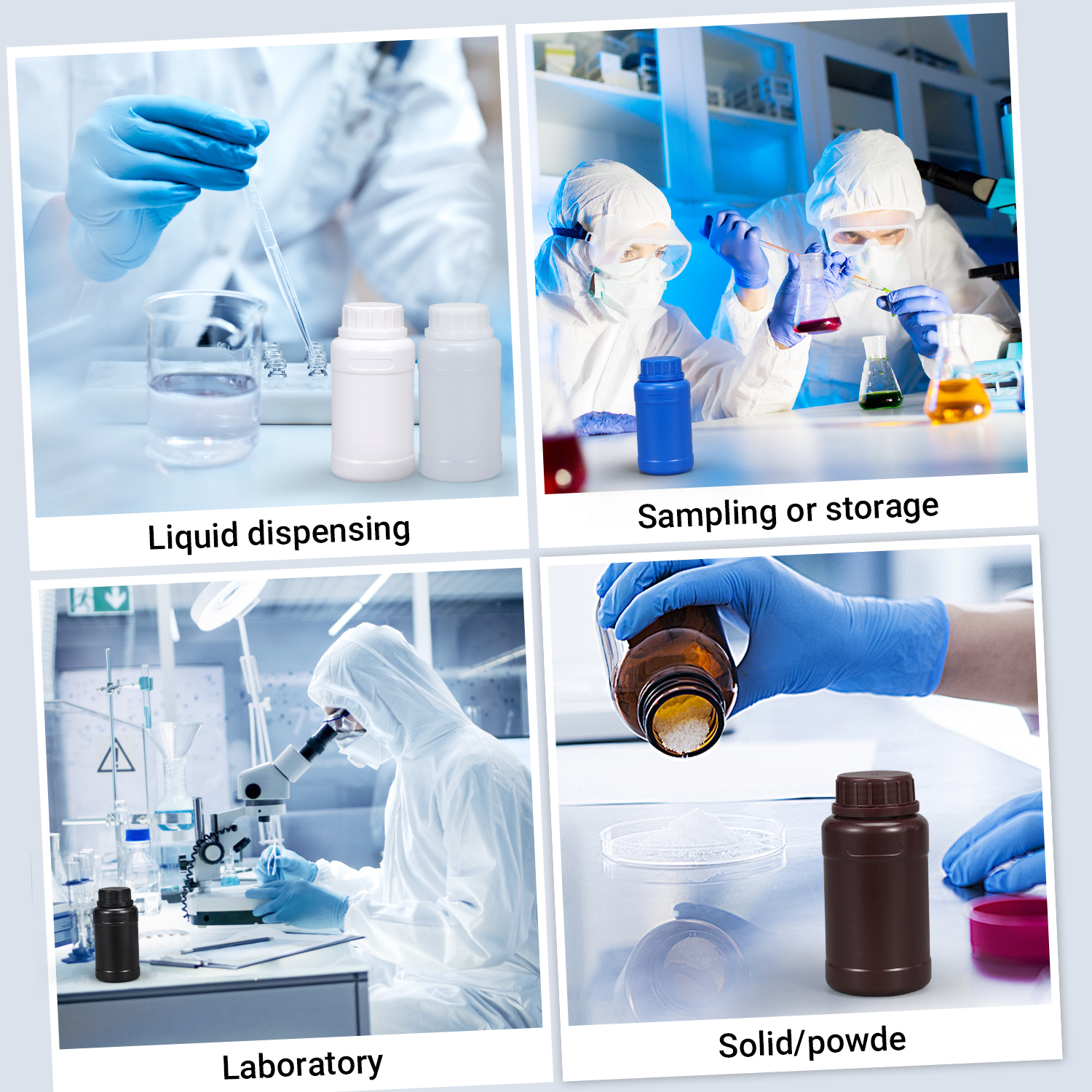 Leere plastik flaschen für Flüssige Chemische Reagenzien HDPE behälter Kosmetische lotion lagerung flaschen Lebensmittel Grade