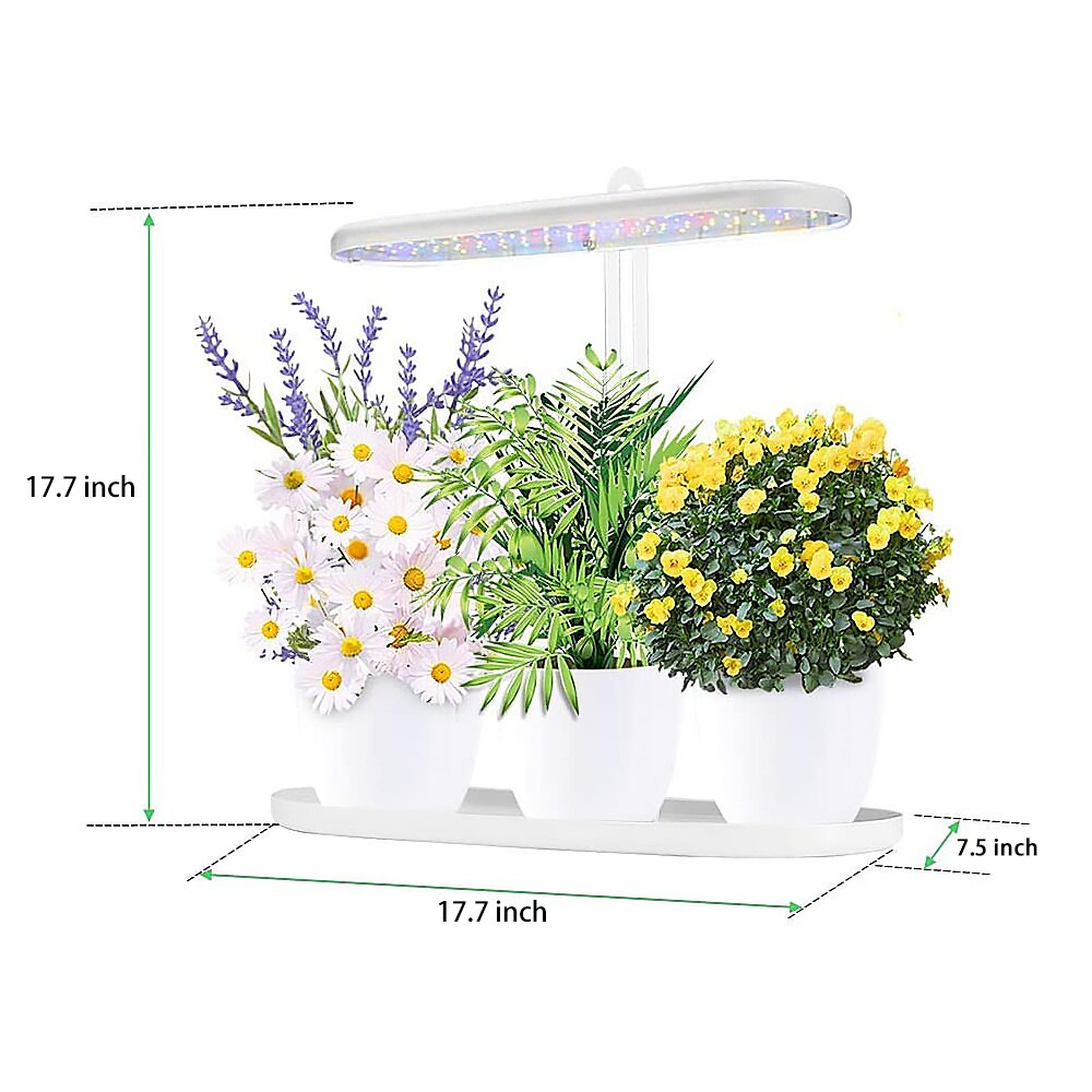 Indoor Full Spectrum LED Kitchen Garden Germination Kit, Germination System with Height Adjustable LED Lamp,Automatic Timer