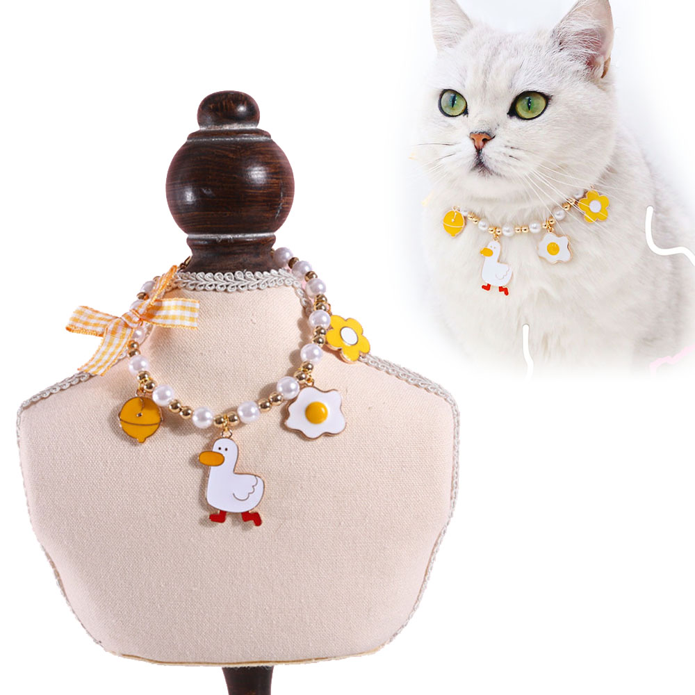 Cane da compagnia gatto perle collana collare accessori Bling piccolo cane gatto gioielli per cucciolo femminile Chihuahua Yorkie coniglio fatto a mano