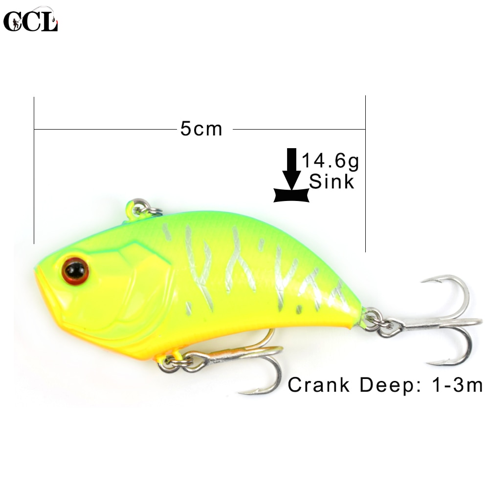 Ccltba 5cm 14.6g mini huuleton crankbait uppoava kalastusvib viehe abs kova muovi vibe kalastusuistimet