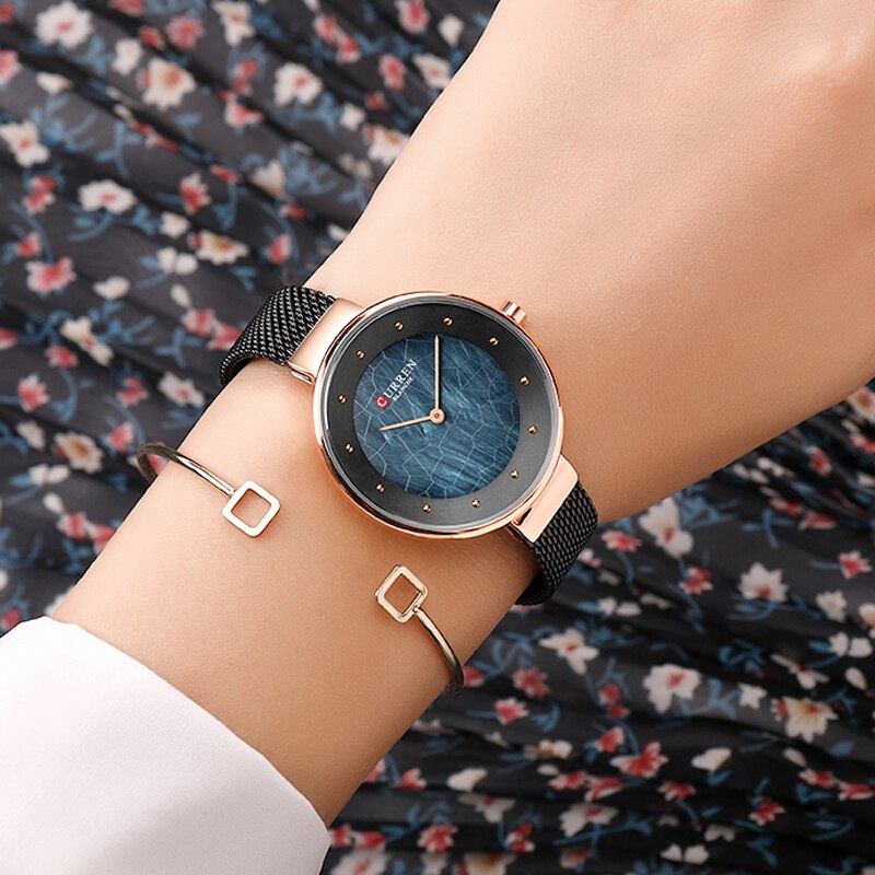 CURREN Luxe Dames Horloges Waterdicht Roestvrij Staal vrouwen Quartz Horloge Voor Vrouwen Genève Polshorloge Relogio Feminino