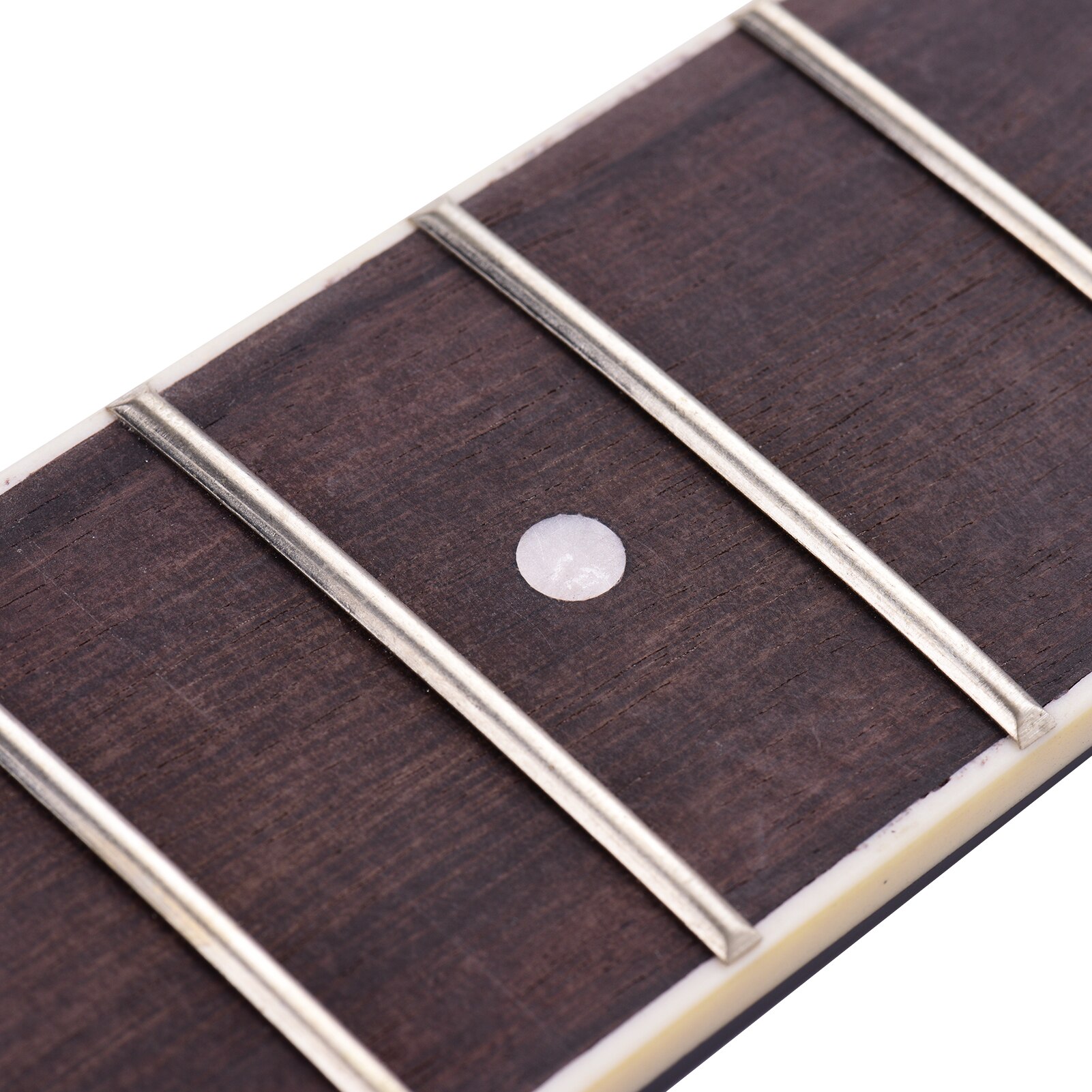 Black Electric Guitar Neck Maple Wood 22 Frets Fingerboard with White Dots Inlay Replacement for Electric Guitar
