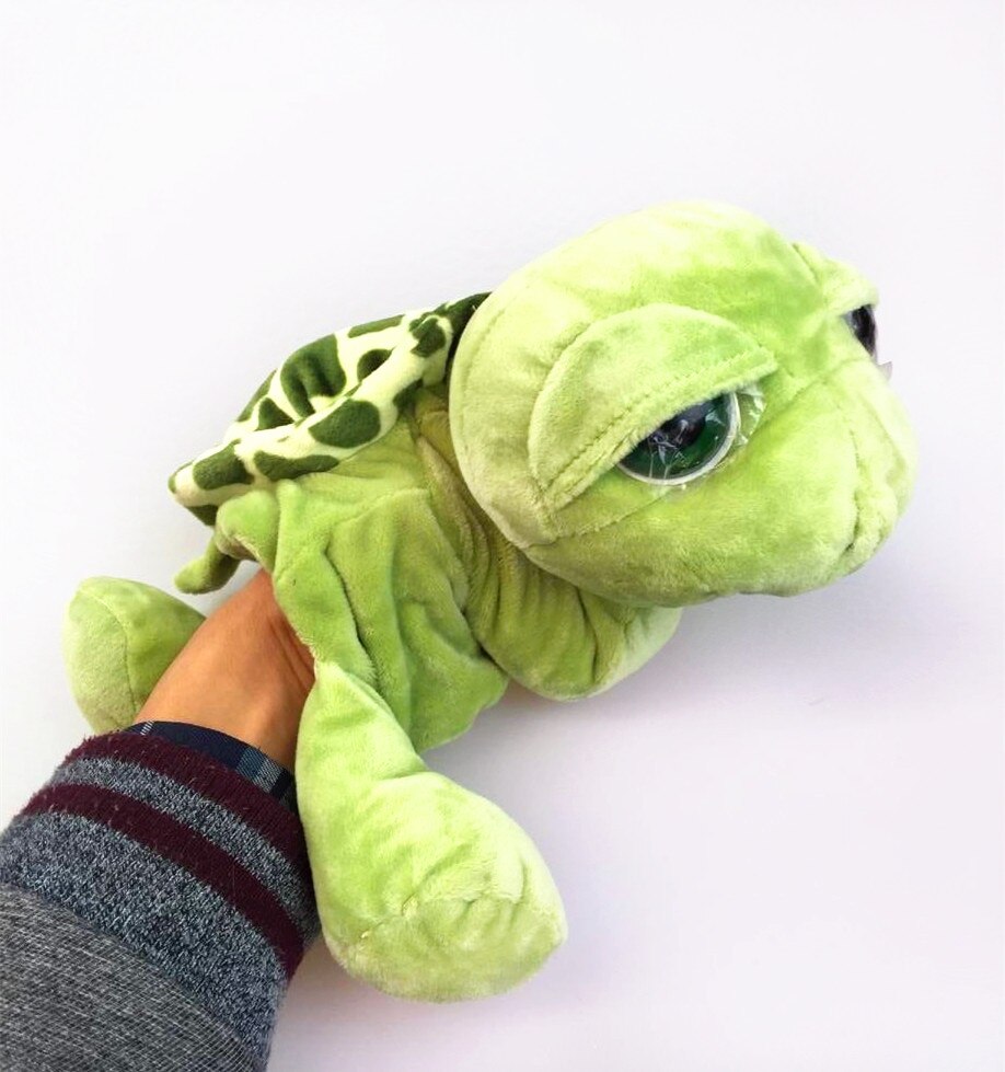 Nice Sexy Cute Cartoon Plush Daby Toy Nici Hippo Ladybug Wolf Giraffe Raccoon Crocodile Stereo Hand Puppet Daby Telling Story: turtle