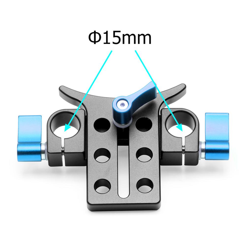 Aluminium Legierung 15MM Teleobjektiv Unterstützung Halterung Kamera Ständer Halter Adapter Extention Rohr Clip SLR DSLR Rig Stange Clmap system: Blue no logo