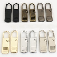 2pcs Zipper Pulls Tab Replacement Luggage Zipper Pull Extension Backpack Zippers Slider Handle Mend Fixer Repair For Suitcase