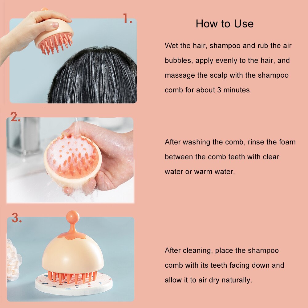 Cepillo Exfoliante para todo tipo de cabellos, masajeador de cuero cabelludo, cepillo Exfoliante para lavar el pelo, para hombres y mujeres