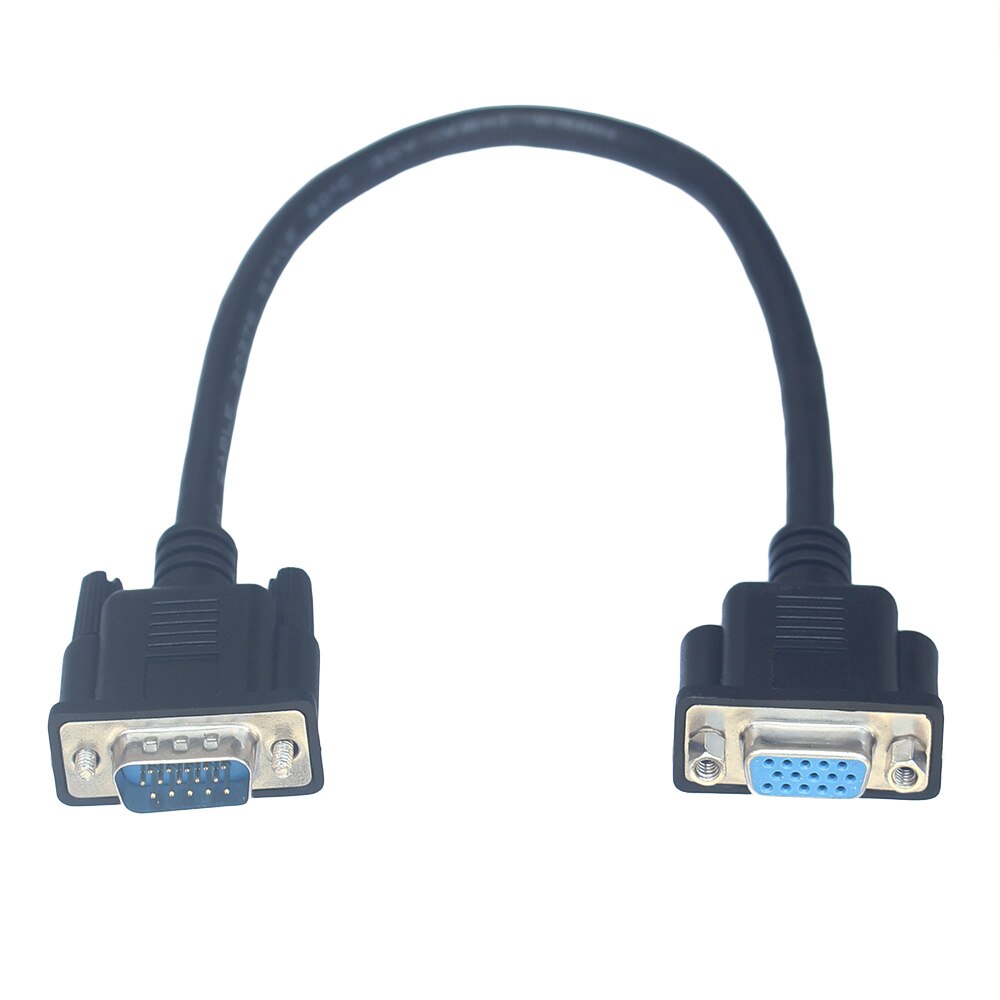 30cm Inside 15Pin Full HD VGA D-Sub RGB Projector Short Video Cable Cord Male to Female for Monitor
