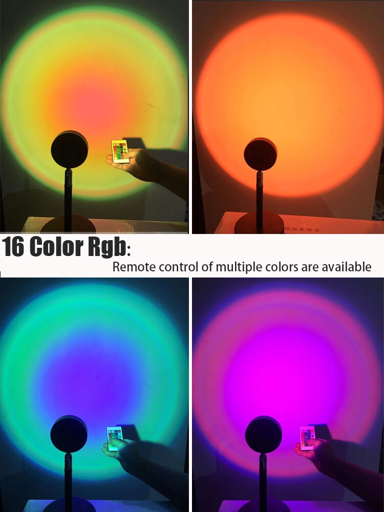 Applique murale à Led avec projecteur de couleur arc-en-ciel et USB, luminaire décoratif d'intérieur, idéal pour un salon ou une chambre à coucher