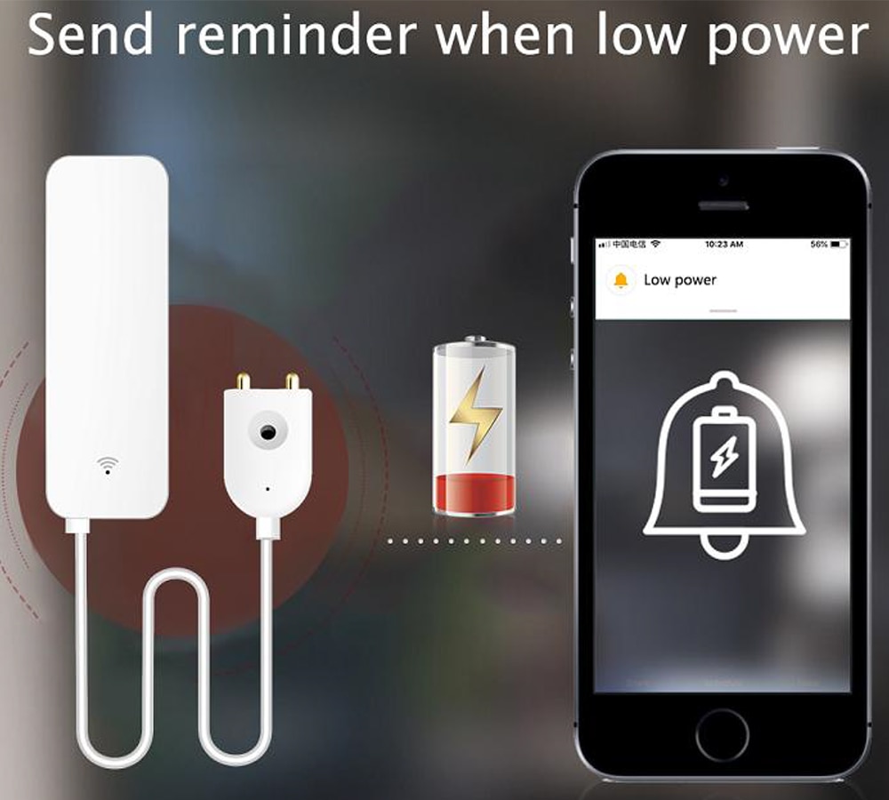 Vattenläckagelarmdetektor wifi vattennivåsensor skydd mot vattenläckor tuya/smart life app med aleax google home