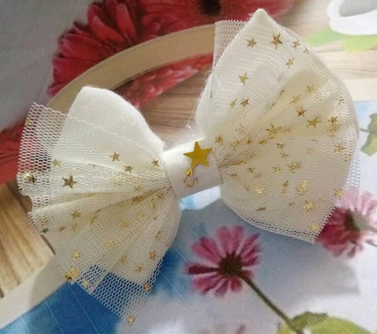 1 Pcs Lytwtw's Candy Color Headwrap Baby Headbands Headwear Girls Hair Hairband Bronzing Bowknot Star Head Band Infant Newborn