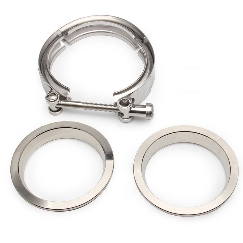 Abrazadera de banda en V para coche, Kit de brida de banda en V de acero inoxidable para tubos de escape, sistema de escape automático, 2/2, 25/2, 5/3/3, 5/4 pulgadas