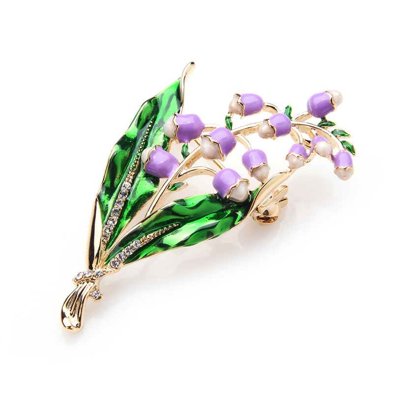 Wuli&baby Purple Pink Lavender Flowers Brooches Alloy Classic Women Weddings Brooch Pins Christmas