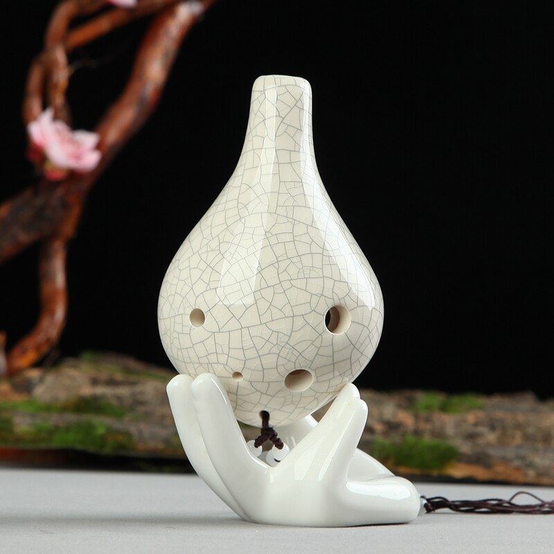 Ocarina 6 hul lille ocarina alto c tone nybegynder ocarina turist souvenir undervisning ocarina keramisk vedhæng