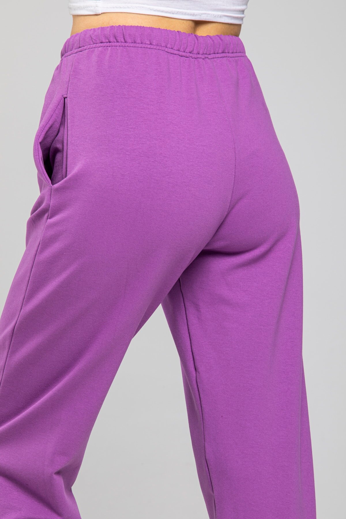 Women's Basic Pocket Lilac Sweatpants