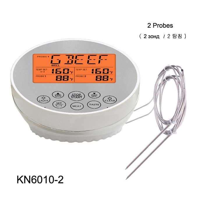 Digitale Keuken Thermometer voor Oven Vlees BBQ Barbecue Grill Gebraden Voedsel Koken Water Melk Vloeibare Temperatuur Gauge Probe Sensor: KN6010-2