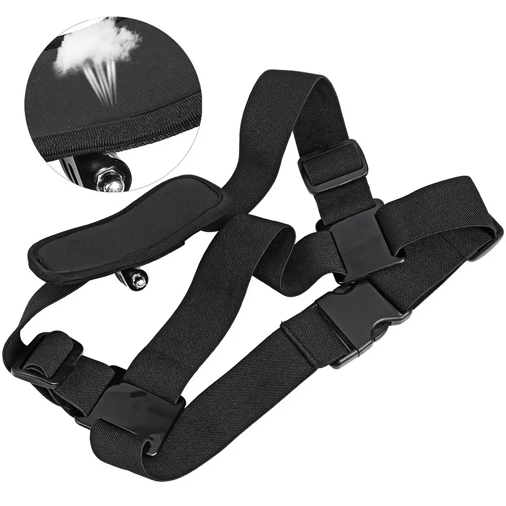 360 ° Adaptador de arnés de pecho para montaje en correa de hombro para GoPro Hero 12 11 10 9 8 7 6 5 4 3+ 3 Black Edition Xiaomi Yi