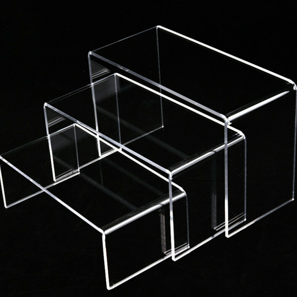 3 stk. klart akryl display stativ hyldeholder vindues counter display smykker montre: Default Title