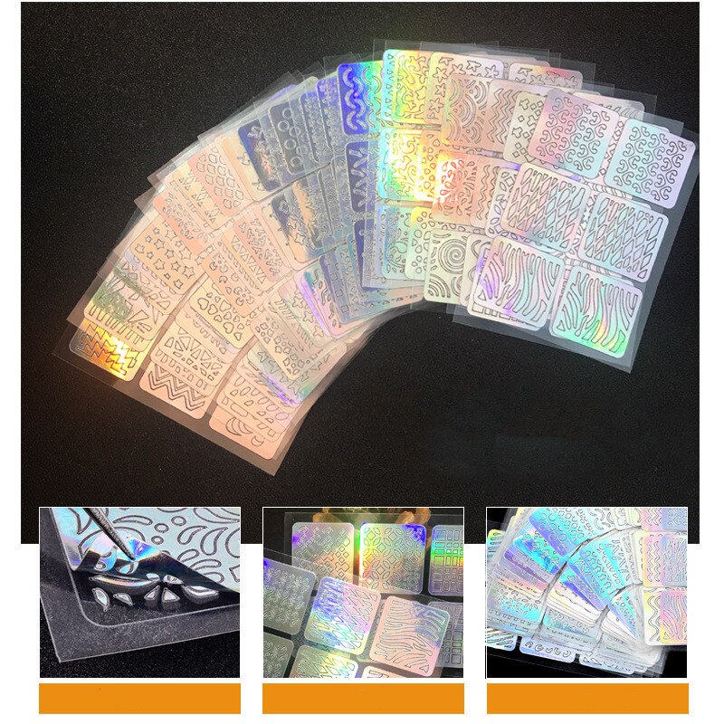 12/24 Vel Diy Nail Art Hollow Template Stickers He... – Grandado