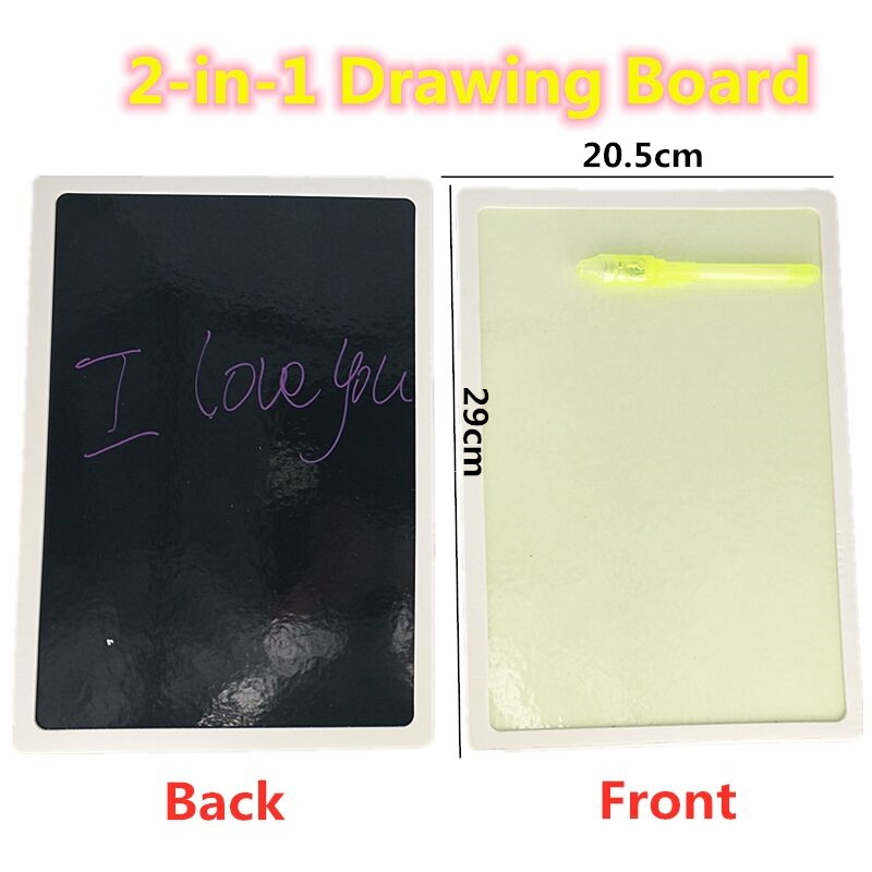 1PC 2 in 1 LED Leucht Zeichnung Bord Magie Ziehen Mit Licht-Spaß Fluoreszierende Pen Pädagogisches Spielzeug Graffiti doodle Zeichnung Tablet