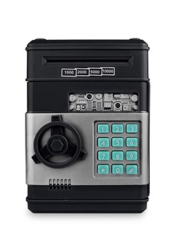 Automatische Spaarpot Elektronische Spaarpot Atm Wachtwoord Spaarpot Cash Coin Box Atm Bank Veilig Kerstcadeau: Black