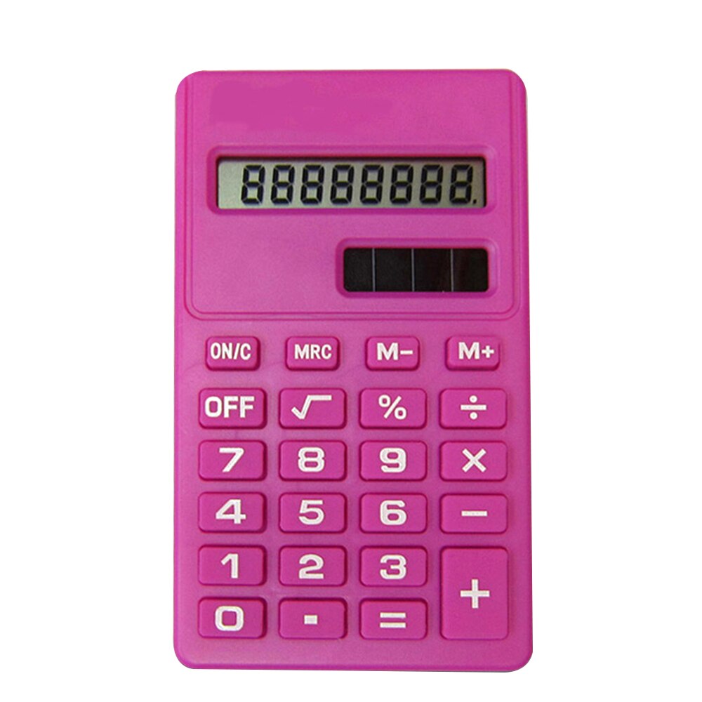 Mini Calculator 8 Digits Display Handheld Pocket Size Basic Calculator for School Students Children Office Supplies