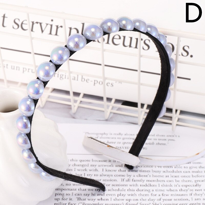 Frauen Elegante Voll Perlen Einfache Haarbänder Süße Stirnband Haar Reifen Halfter Ornament Kopf Band Dame Haar Zubehör: D