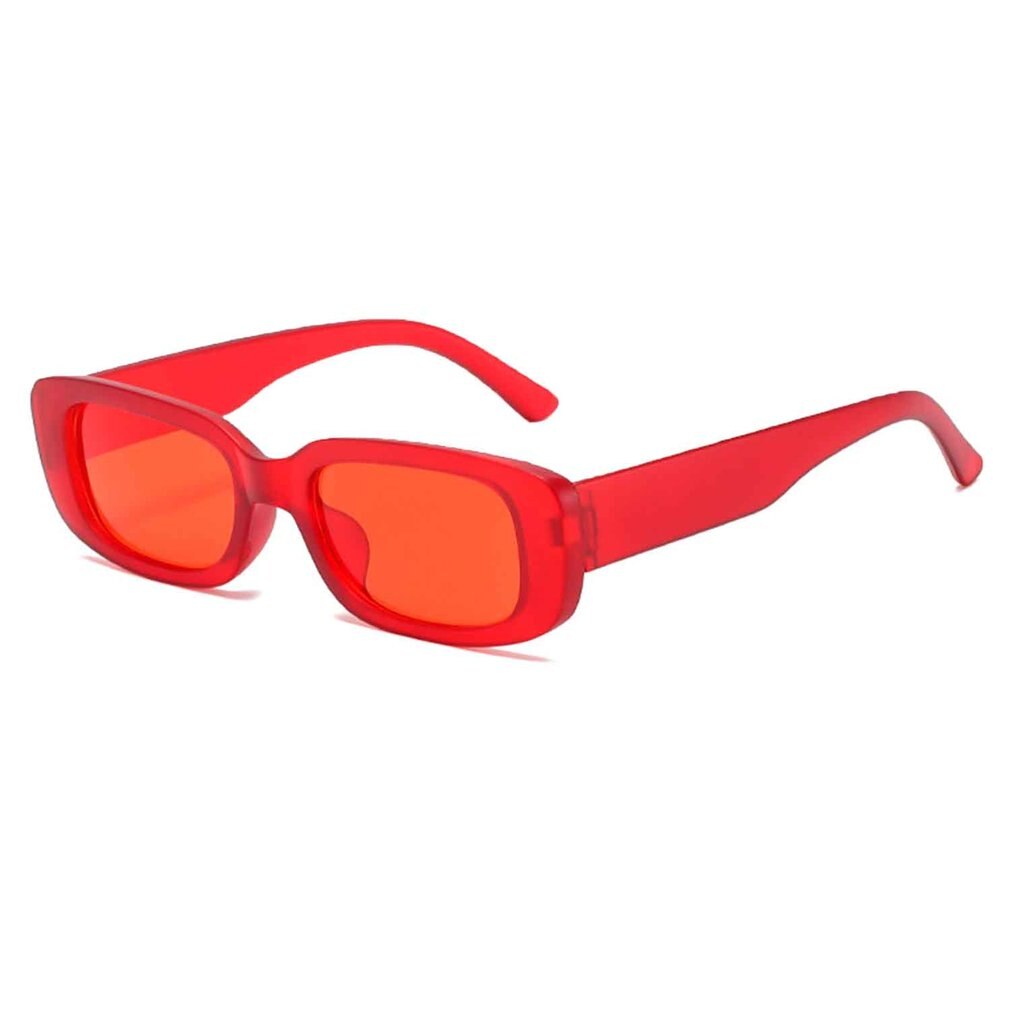 Gafas de sol retro cuadradas para mujer, anteojos clásicos rectangulares pequeños, artículo de viaje vintage de: Naranja
