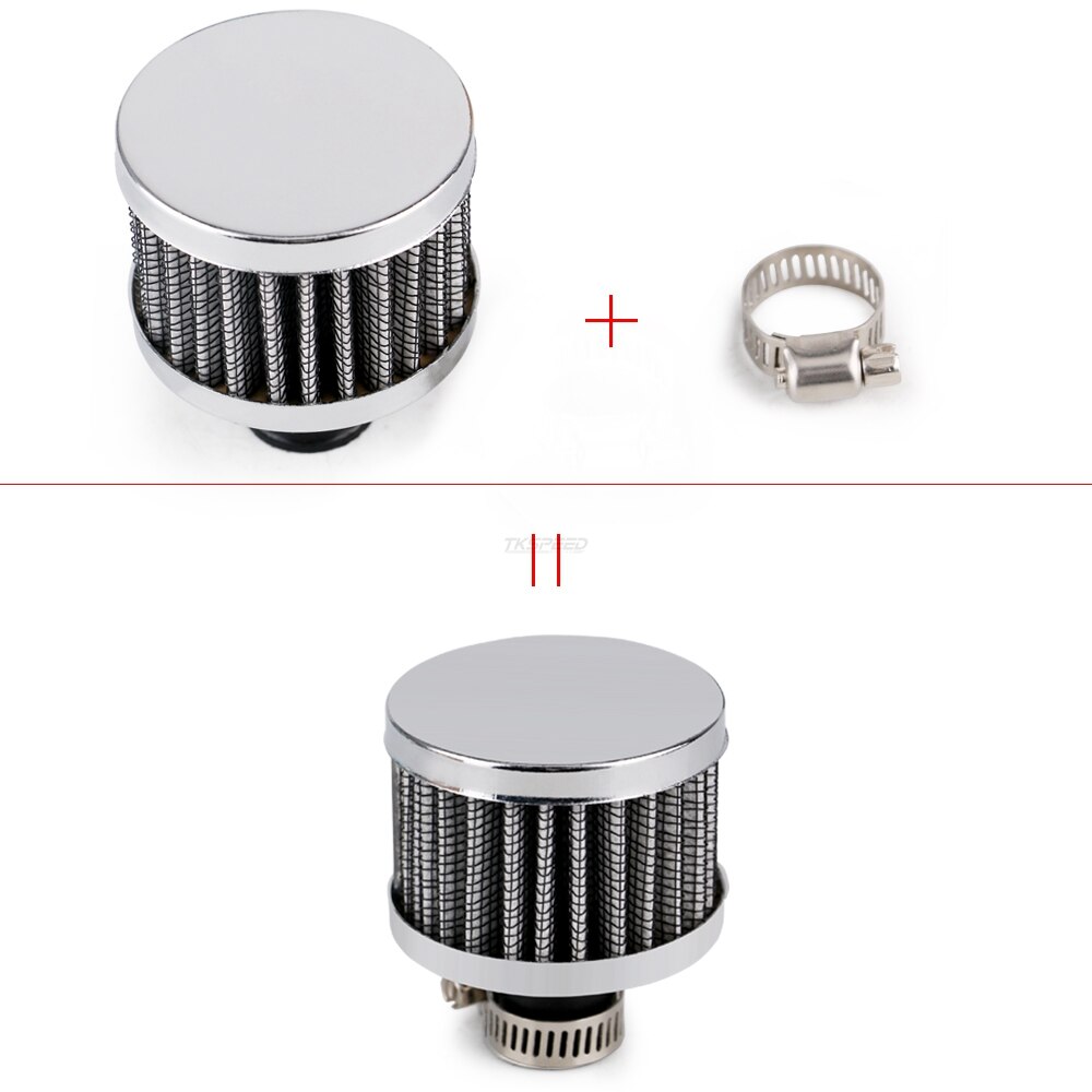 SPEEDPARK Universal Breather Tank & Oil Catch Can Fuel Tank With Breather Filter Universal Oil Filter Aluminum Alloy