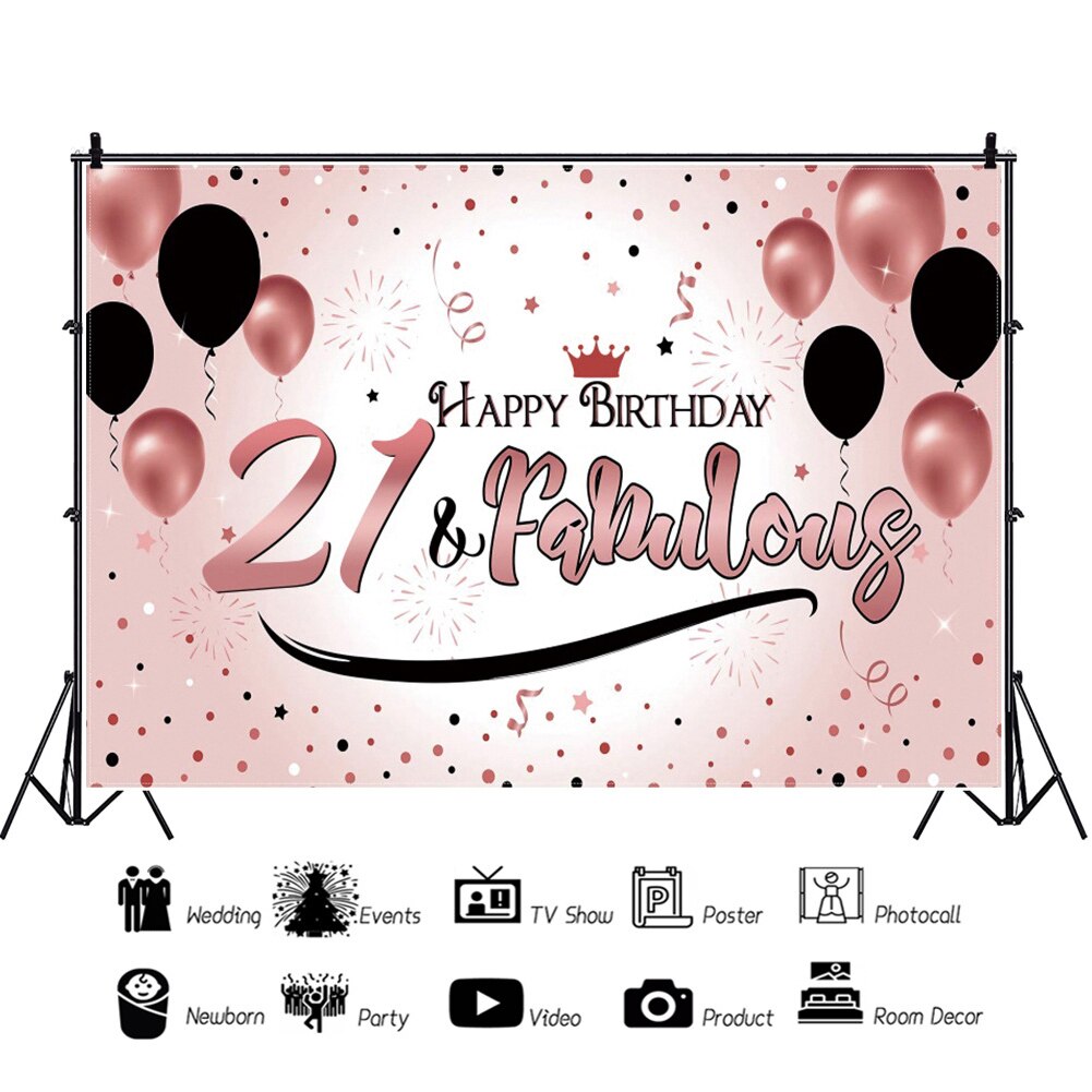 Happy Birthday Background Wall Decorative Backdrops Festival Studio Cloth Home Studio Party Backdrop Photography