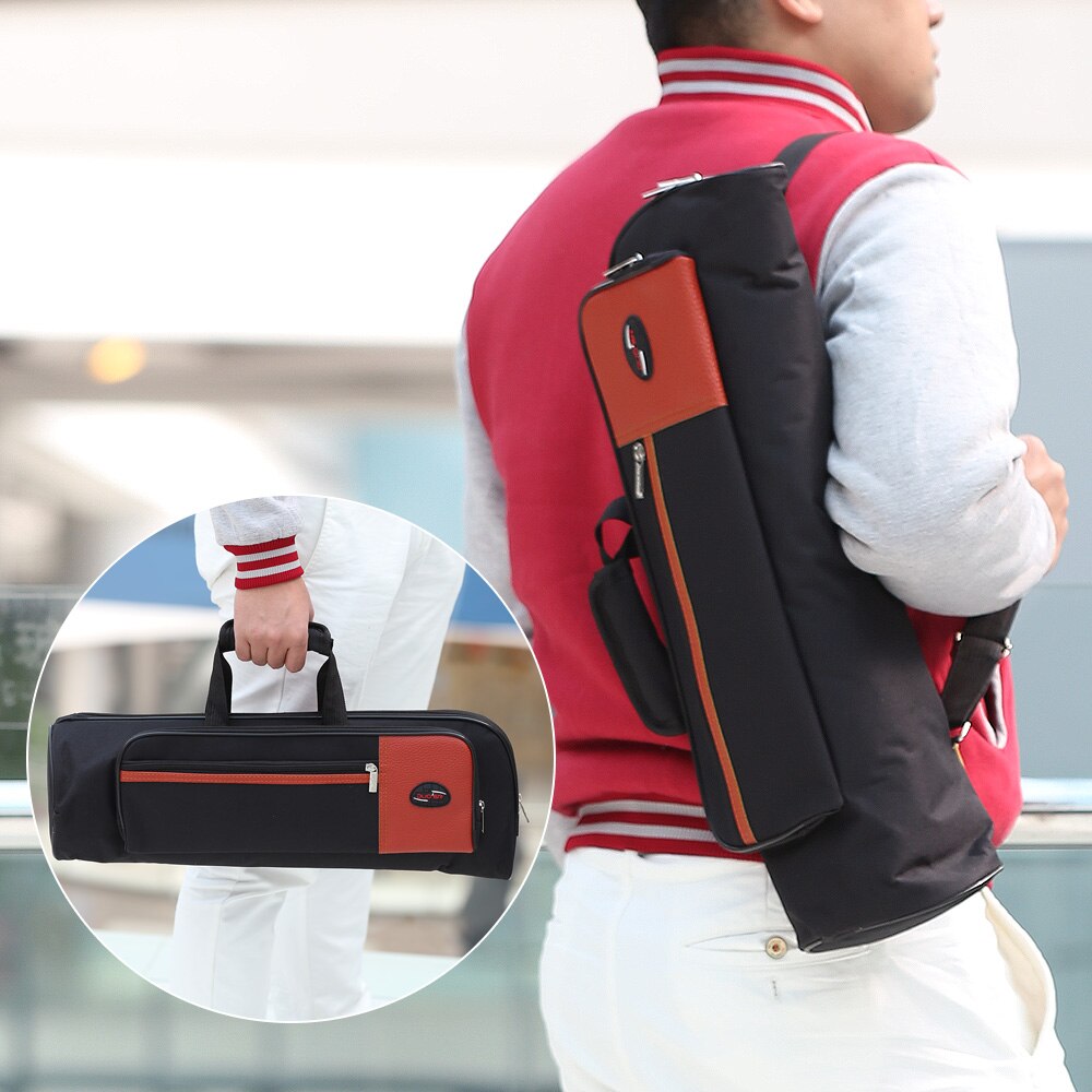 Custodia per tromba Oxford 600D con tasca a tracolla regolabile schiuma imbottita spessa 15mm per tromba