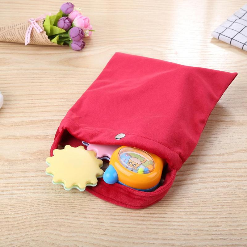 Baby Groceries Toys Portable Smooth Nordic Style Velvet Toy Storage Bag Pretend Play Pocket Handbag Dust Bag